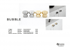 Knopp Bubble 20 <BR> borstad mässing