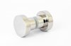 DOT 40 GLASS DOOR KNOB <BR> POLISHED STAINLESS STEEL