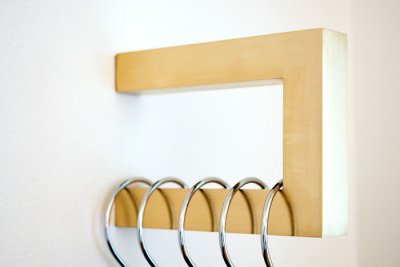 SQUARE <BR> WALL HANGER <BR> BRUSHED BRASS