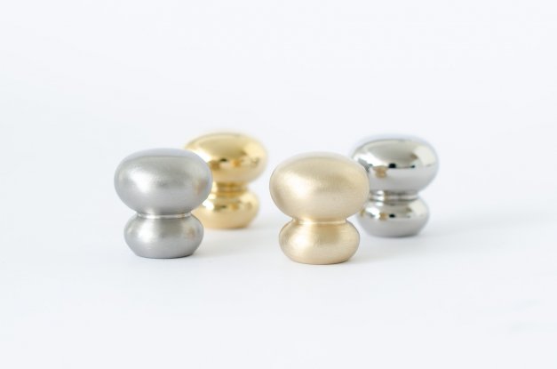 Knob Bubble 20 <BR> brushed stainless steel