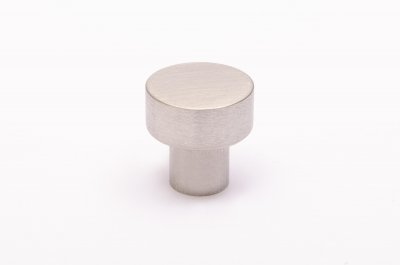 Dot knob, hook brushed stainless steel