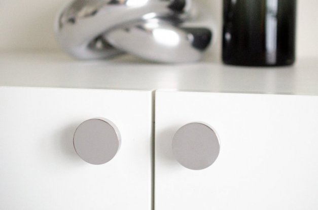 Dot 40 knopp krok i polerad rostfri möbelknopp 40mm diam