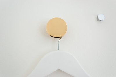 Wall hager in brass, hook for hallway