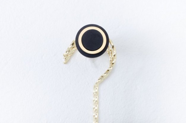 Utgående - Dörrstopp Dot <BR> svart aluminium