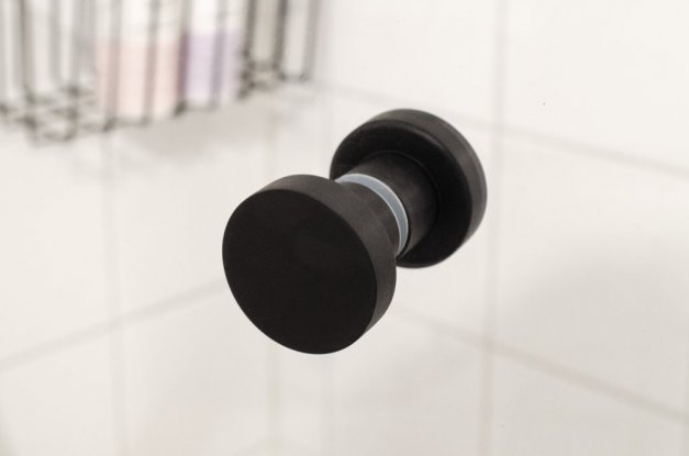 Glass door knob Dot 40 <BR> black aluminium