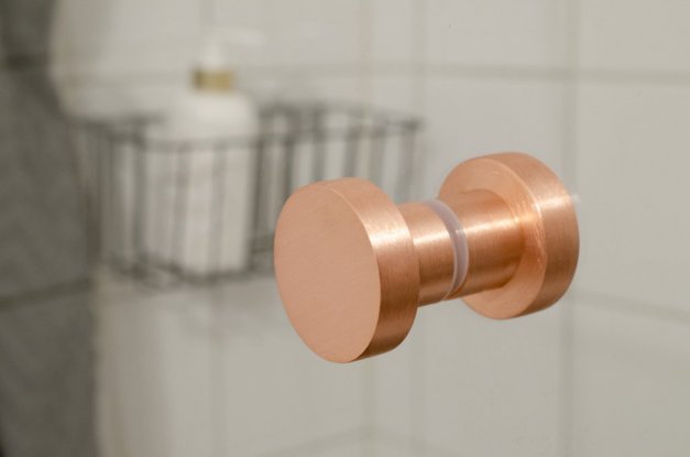 DOT 40 GLASDÖRRSKNOPP <BR> BORSTAD KOPPAR