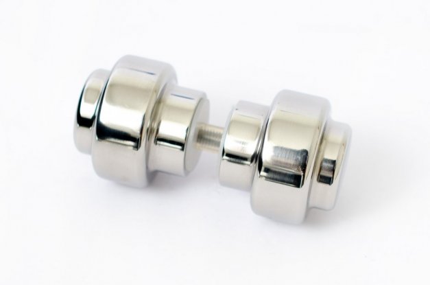 Glasdörrsknopp polerad rostfri. snygg knopp till duschdörr