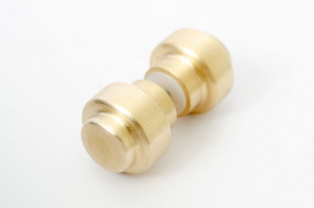 Glass door knob Hip 30 <br> brushed brass