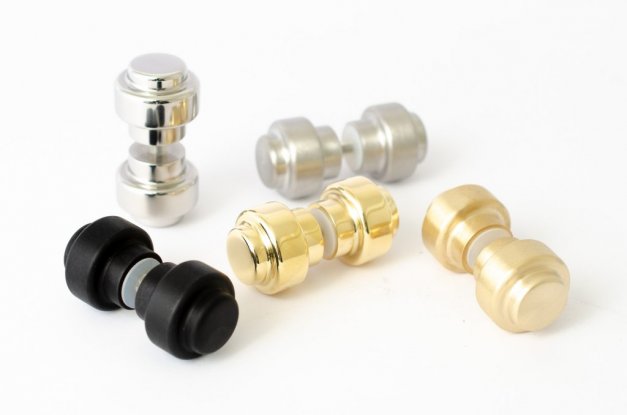 Glass door knob Hip 30 <br> brushed brass