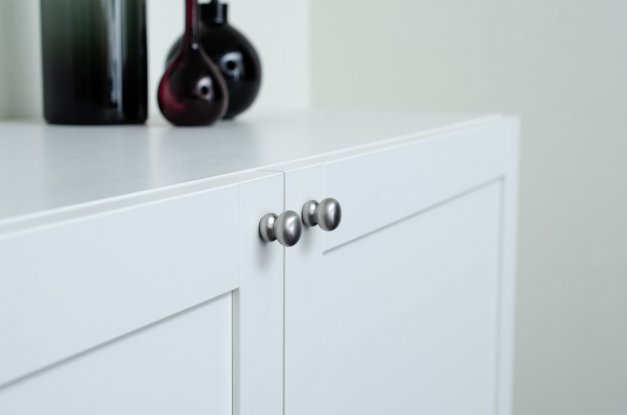 Knob Bubble 20 <BR> brushed stainless steel