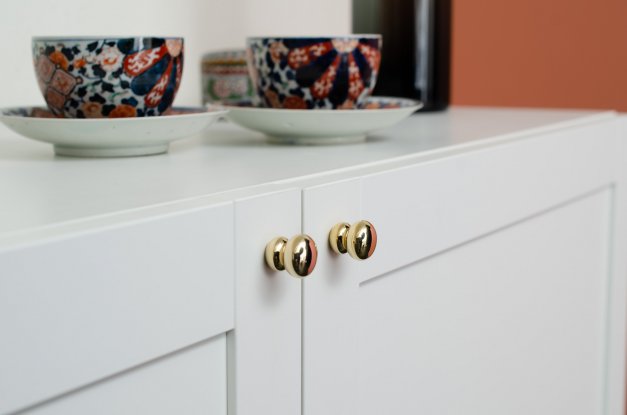 Knopp Bubble 20 <BR> polerad mässing