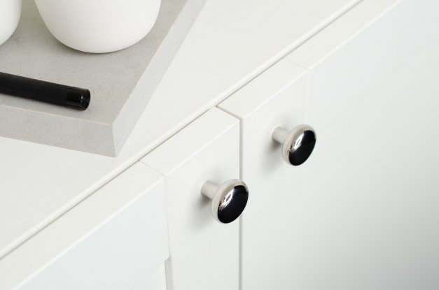 Knob / Hook caramel 24 <BR> polished stainless steel