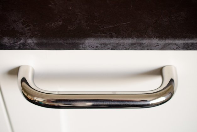 Cabinet pull Grip 143 <BR> polished stainless steel