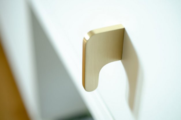 Knob Soft Cut 55 <BR> brushed brass