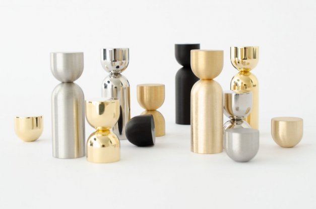 Knopp Kokeshi 1816 <BR> borstad mässing