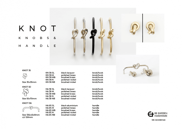 Knob / Hook Knot 50 <br> brushed nickel