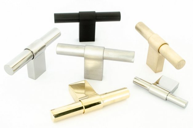 Knob Line Big 80 <BR> brushed brass