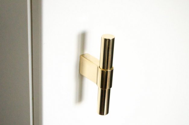 Knob Line Big 80 <BR> polished brass