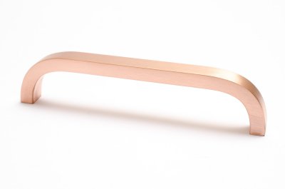 Slim handle center to center 128mm in brushed copper