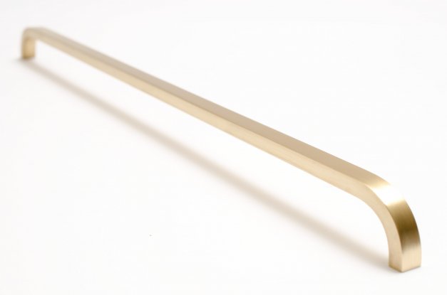Slim 440 handle is suitable for kitchen drawers and cabinets or wardrobes brushed brass