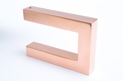 SQUARE <BR> WALL HANGER <BR> POLISHED COPPER