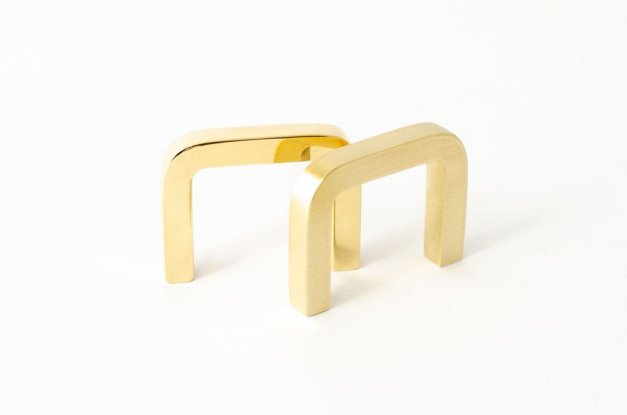 Knob Thread 38 <BR> brushed brass