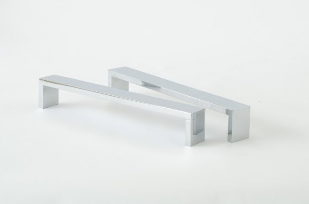 Vintage Handtag Solid <BR> krom