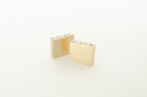 Vintage Knopp Bling 22 <BR> borstad mässing