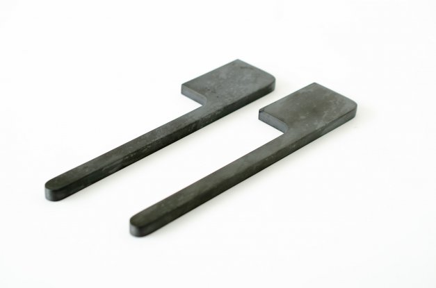 Vintage Handtag Soft Cut <BR> svart stål